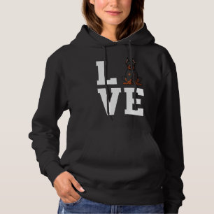 Funny Doberman Pinscher Dog Love R Hoodie