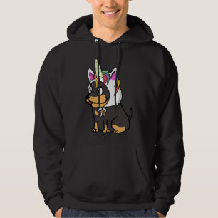Funny Doberman Unicorn Hat Hoodie