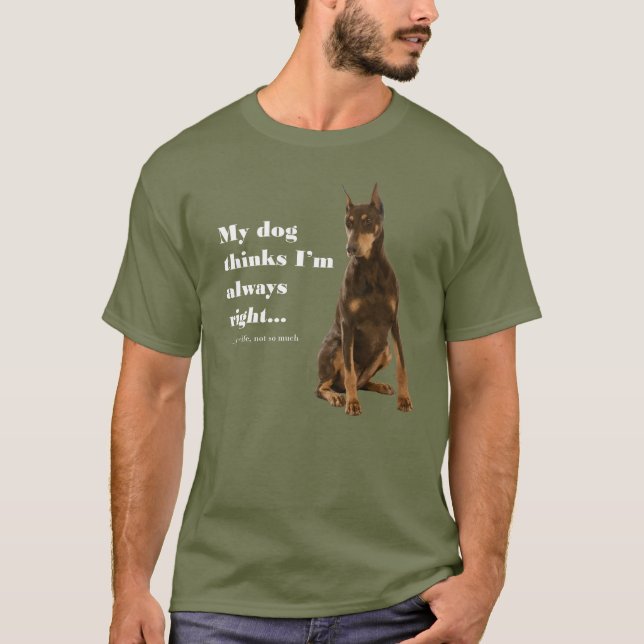 Funny Doberman v Wife T-Shirt (Front)