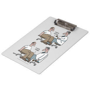 Funny Doctor Cartoon Clipboard