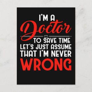 Funny Doctor Degree Humor Postcard