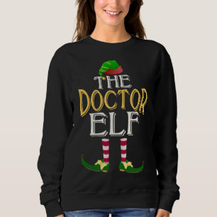 Funny Doctor Elf Hat Family Group Christmas Party Sweatshirt