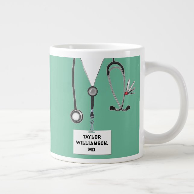 Funny Doctor Gift Large Coffee Mug (Right)