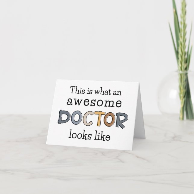 Funny Doctor Gifts | Awesome Doctor Thank You Card (Front)