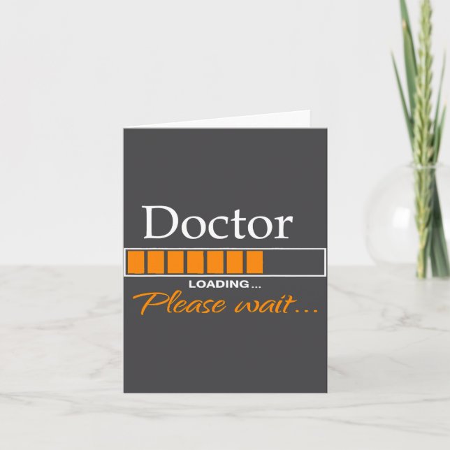 Funny Doctor Loading Medical Doctor Outfit New  Card (Front)