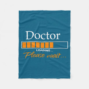 Funny Doctor Loading Medical Doctor Outfit New  Fleece Blanket