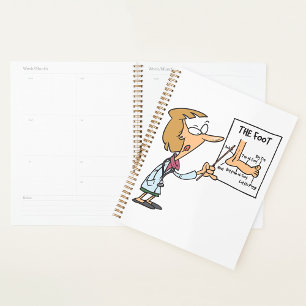Funny Doctor Teaching Foot Anatomy Planner