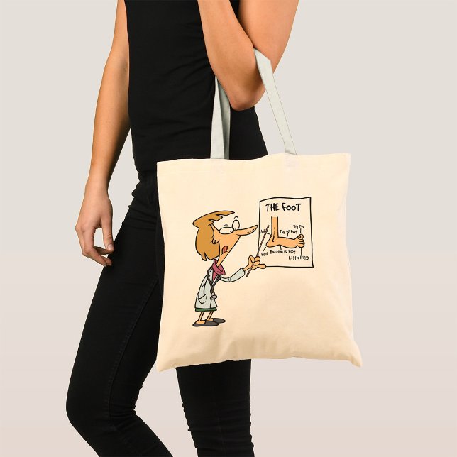 Funny Doctor Teaching Foot Anatomy Tote Bag (Creator Uploaded)