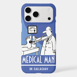 Funny Doctor with Stethoscope Checking Feet