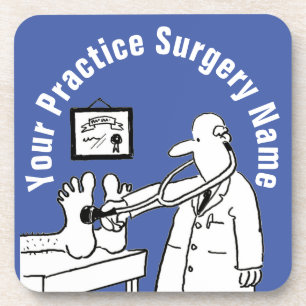 Funny Doctor with Stethoscope Coaster