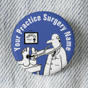 Funny Doctor with Stethoscope. Medical Practice 3 Cm Round Badge