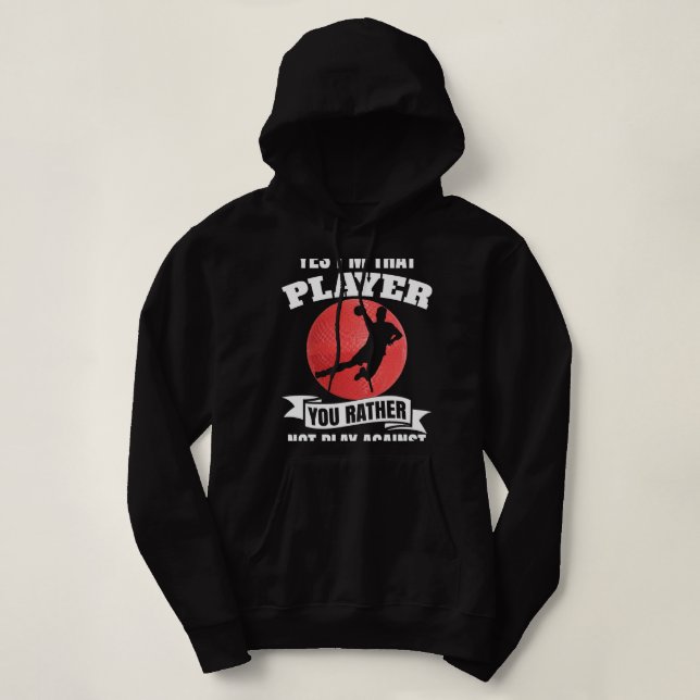 Funny Dodgeball Lover Hoodie (Design Front)