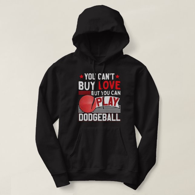 Funny Dodgeball Player 1 Hoodie (Design Front)