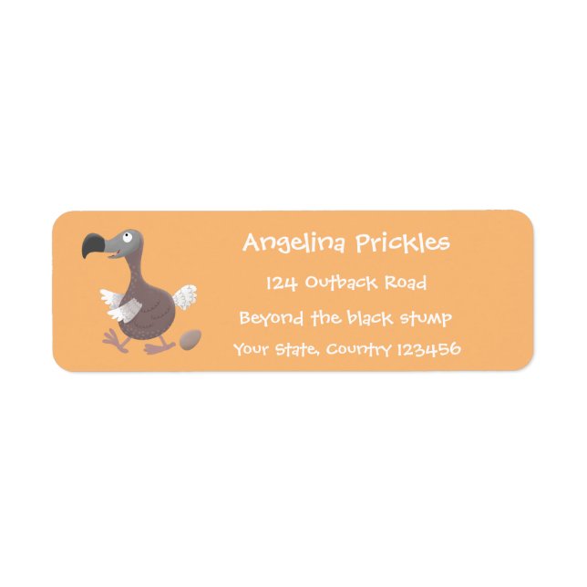Funny dodo bird cartoon illustration (Front)