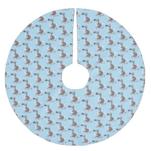 Funny dodo bird cartoon illustration  brushed polyester tree skirt