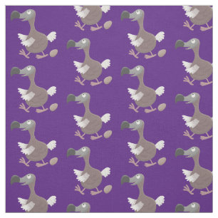 Funny dodo bird cartoon illustration fabric