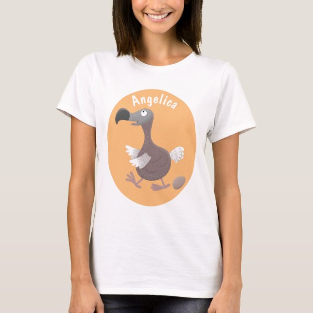 Funny dodo bird cartoon illustration T-Shirt (Front)