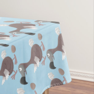 Funny dodo bird cartoon illustration tablecloth