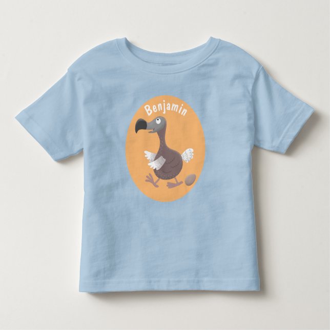 Funny dodo bird cartoon illustration toddler T-Shirt (Front)
