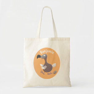 Funny dodo bird cartoon illustration tote bag