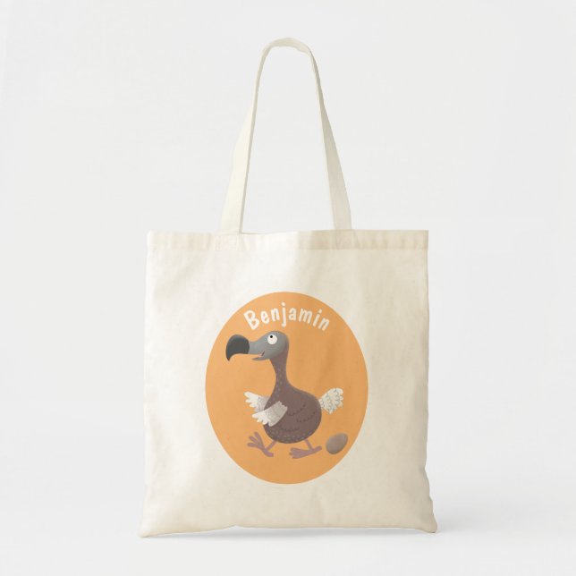 Funny dodo bird cartoon illustration tote bag (Front)