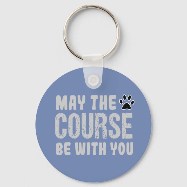 Funny Dog Agility Rally Training Keychain Gift (Front)