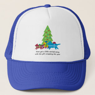 Funny Dog  and Cat Christmas Presents Trucker Hat