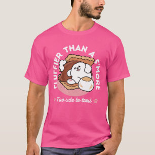 Funny Dog and S’more Design – Kawaii Pet Lover Pun T-Shirt