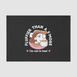 Funny Dog and S’more Design – Kawaii Pet Lover Pun Tissue Paper