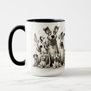 Funny Dog Art Print Mug
