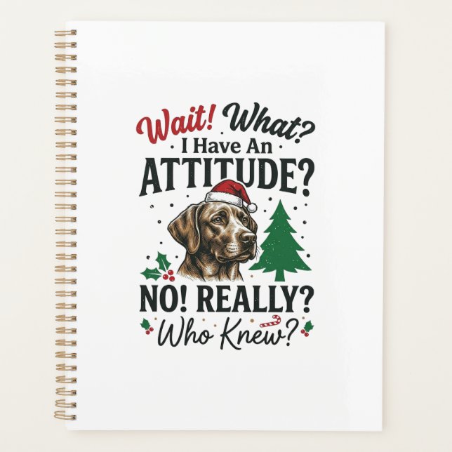 Funny Dog Attitude Christmas Vector Design_1 Planner (Front)