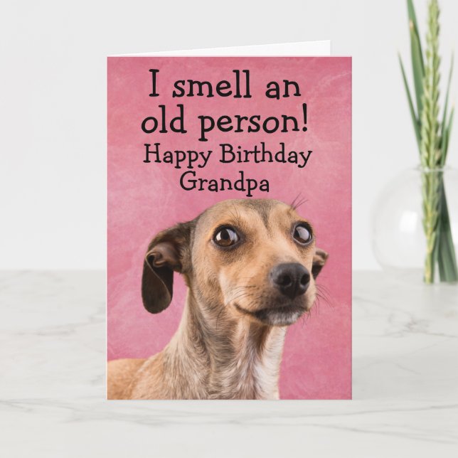 Funny dog birthday card (Front)
