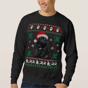 Funny Dog Black Pug Ugly Christmas Sweater