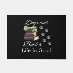 Funny Dog Book Life Is Good Pet Lover Book Reader Doormat