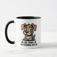 Funny Dog Butler Cartoon Quote