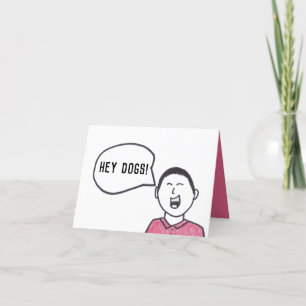 Funny Dog Caller Happy Birthday Card