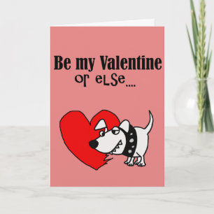Funny Dog Cartoon Valentine's Day Card