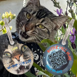 Funny Dog Cat Humour Personalised Details & QR Cod Pet Tag<br><div class="desc">Keep your pets safe and stylish with our Funny Pet Dog Cat Humour Round ID Tag! Customise it with your pet's details and a QR code for quick and easy identification. Made from durable materials, this tag combines functionality with a touch of humour, making it a perfect accessory for your...</div>