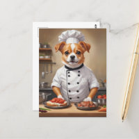 Funny Dog Chef Cooking Food Cute Pet 