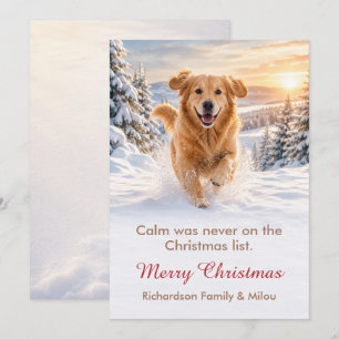 Funny Dog Christmas Card Cute Puppy Family
