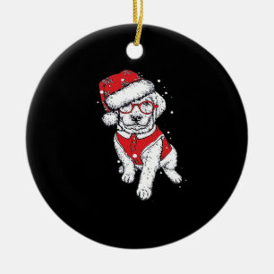 Funny Dog Christmas Pajamas Gift for Dog Lovers Wo Ceramic Tree Decoration