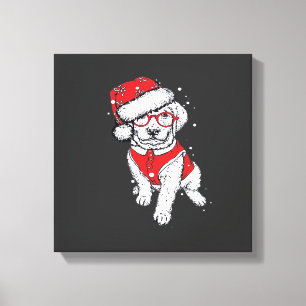 Funny Dog Christmas Pyjamas Gift for Dog Lovers Wo Canvas Print