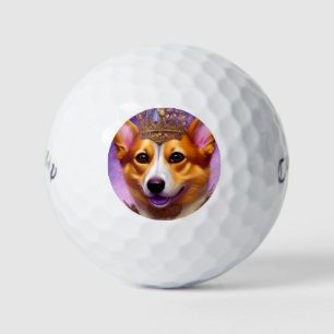 Funny Dog Custom Callaway Golf Balls Corgi Queen