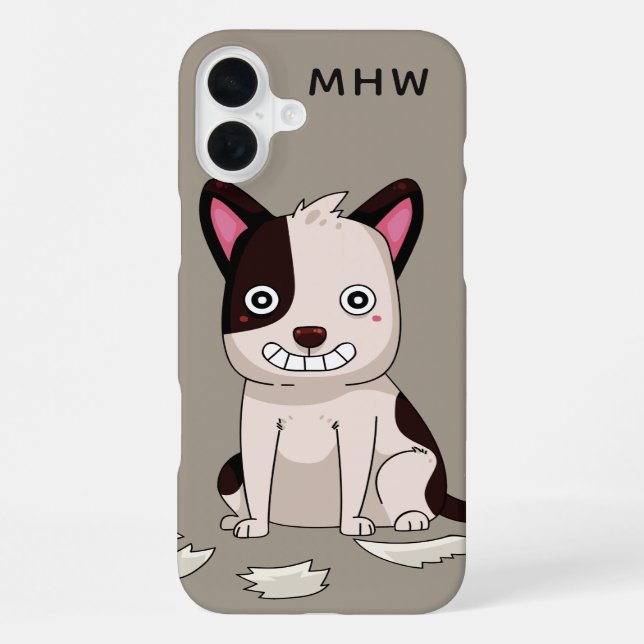 Funny Dog custom monogram & colour phone cases (Back)