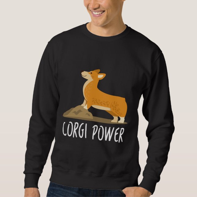 Funny Dog  Cute Corgi  Amp Sweatshirt (Front)