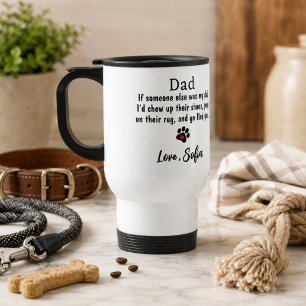 Funny Dog Dad -Father's Day Pet Photo Coffee Travel Mug