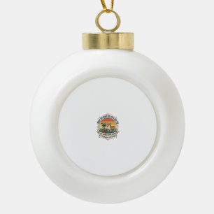 Funny Dog Day Off Vintage Engraving Quote Shirt_1 Ceramic Ball Christmas Ornament