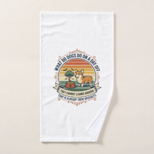 Funny Dog Day Off Vintage Engraving Quote Shirt_1 Hand Towel
