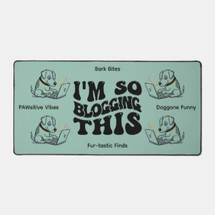 funny dog desk mat