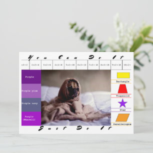Funny dog educative game invitation